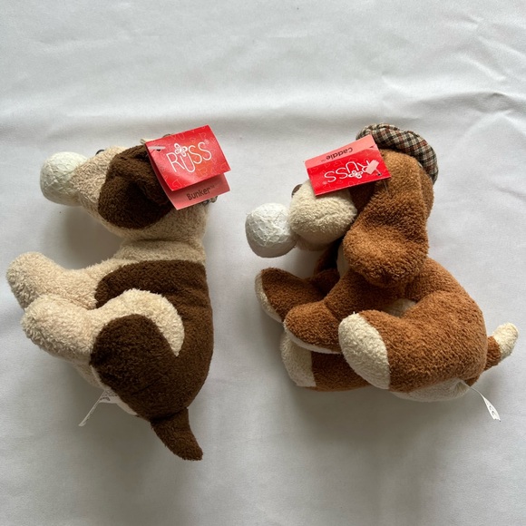 Russ Luv Pets Bunker and Caddie 8” plush dogs - Picture 5 of 12